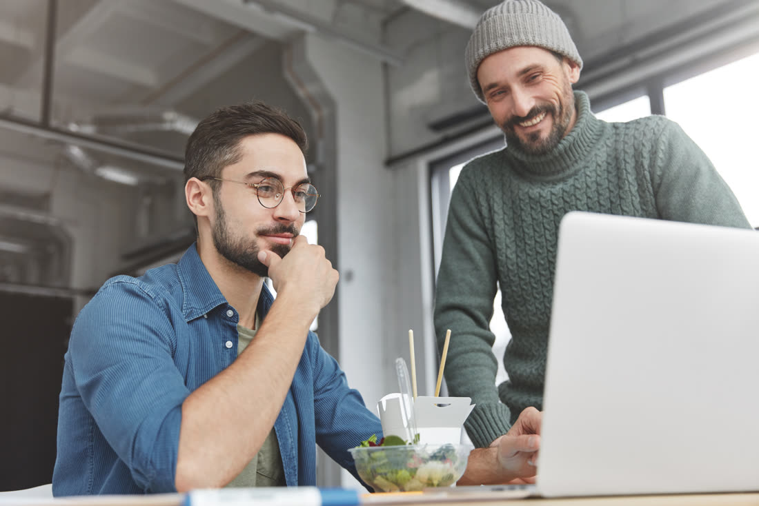 Consultants discussing a digital growth plan
